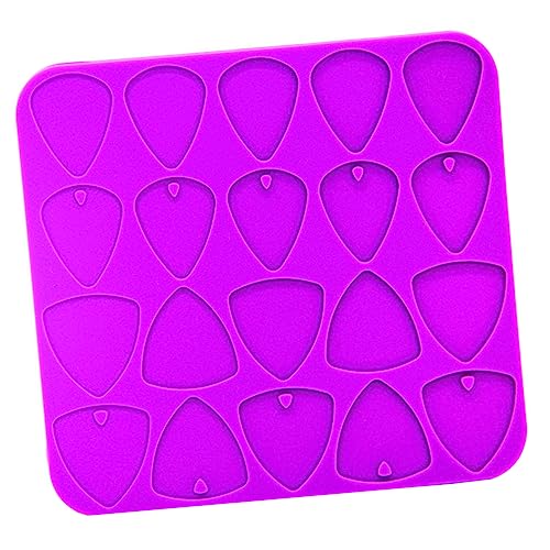 COHEALI Gitarren-pick-form Gitarrenplektren Schimmeln Giessform Für Gitarren-plektren Schalenform Gitarrenpicks Gitarren-plektrum-form Dreieckige Gitarre Silikonformen Violett Kieselgel von COHEALI