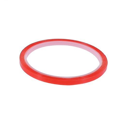 COHEALI Handyband Selbstklebende Aufkleber Durchsichtiges Klebeband Doppelseitiges Klebeband Klarer Kleber Doppelseitiges Transparentes Klebeband Doppelklebeband Acrylklebeband Rot von COHEALI