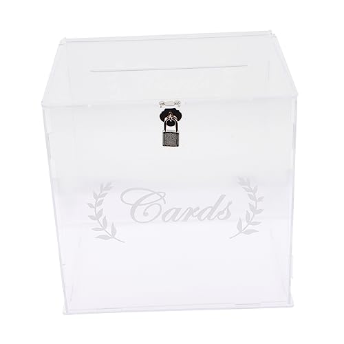 COHEALI Kastenkasten Tombola-box Durchsichtige Kartons Hochzeitskarten Hochzeits-requisiten Partyzubehör Klare Boxen Klares Sparschweinglas Spendenbehälter Hochzeitsgeschenkkarte Acryl von COHEALI