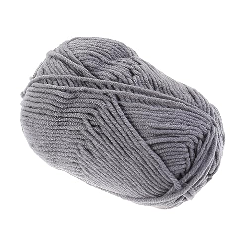 COHEALI Milch-Baumwoll-Garn super Spargarn beiges Garn cremefarbenes Garn Dickes Strickgarn Strickset Scarf Hand Knitting Crochet Braids Baumwollgarn zum Häkeln Strickzubehör Dark Grey von COHEALI