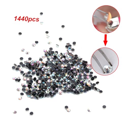 COHEALI Satz 1440Tlg Kristall ab Strasssteine rhinestones glitzersteinchen Strasssteine ​​für Kleidung Hotfix-Strasssteine Kristall ab Strass Flatback 4 mm Kristall-Strasssteine von COHEALI