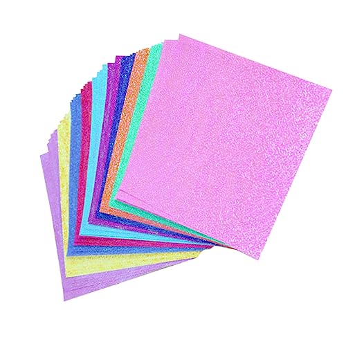 COHEALI Setzt Perlmuttpapier kreativpapier paketpapier Papierhandwerk Papierkarten kraftpapier glitzerndes Bastelpapier Glitzerkartonpapier Hochzeits-Origami-Papier glänzendes Faltpapier von COHEALI