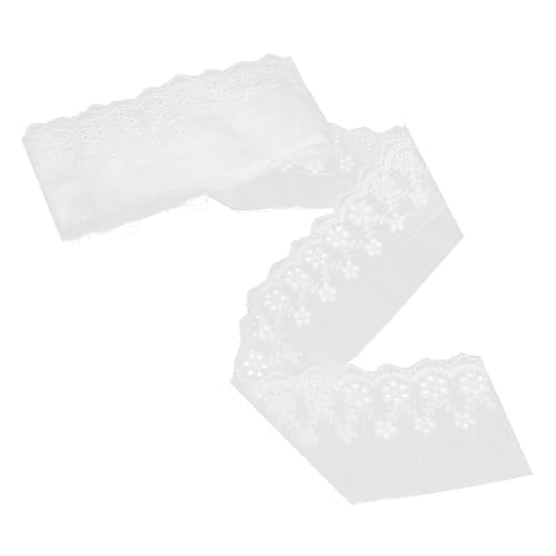 COHEALI Stickerei Spitze hochzeit dekoration wedding decoration Baumwolle Spitzenband Kleidungsverzierung Dekorative Spitze Kleidungszubehör Spitze zum Nähen Häkelbesatz Baumwollfaden Weiß von COHEALI