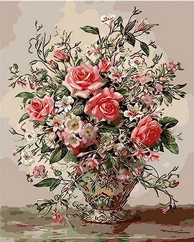 COKYIS Erwachsene Kreuzstich Stickpackungen Bunte Blumenillustration 11CT Vorgedruckt zählen Set DIY Stickbilder Kreuzstich Für Anfänger Home Decor 40×50cm von COKYIS