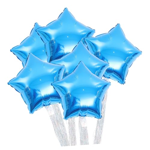 6 Stück 18 Stern Folienballons Dekoration Für Die Brautparty Stern Heliumballon Partyballons Sternballons Luftballons Hochzeitsballons Pentagramm-ballon Hochzeitsdekoration Blue COLLBATH von COLLBATH