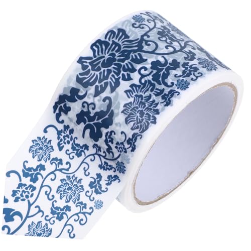 COLLBATH 1 Roll Blau-weißes Klebeband geschenkverpackung geschenkband Dekorationsband Tagebuch dekorieren Geschenkklebeband für Abschlussfeiern Mehrzweckband als matte Folie Blue von COLLBATH