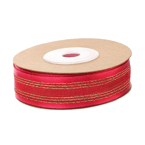 COLLBATH 1 Rolle doppelseitiges Band seidenband ribbon einladungskarte haar klammerm Kuchendekorationen Jacquardband Band zum Basteln Geschenkband zum Verpacken von Geschenken Garn rot von COLLBATH