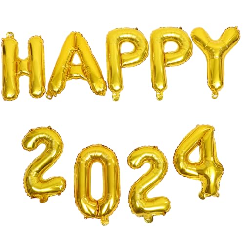 COLLBATH 1 Satz 2024 Partyballons Größer Riesiger Zahlenballon Girlande Großer Zahlenballon Globos Nummer 2024 Ballon Vierte Ballon Mit Partynummer Folienballons Golden Aluminiumfolie von COLLBATH