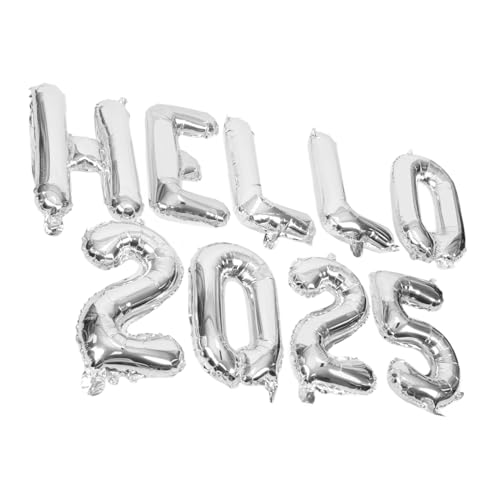 COLLBATH 1 Satz Ballon 2025 Frohes Neues Jahr Dekorationen 2025 Folienballons Partyzubehör Für Das Neue Jahr Silvester Luftballons 2024 Luftballons 2025 Neujahrsballons Aluminiumfolie von COLLBATH