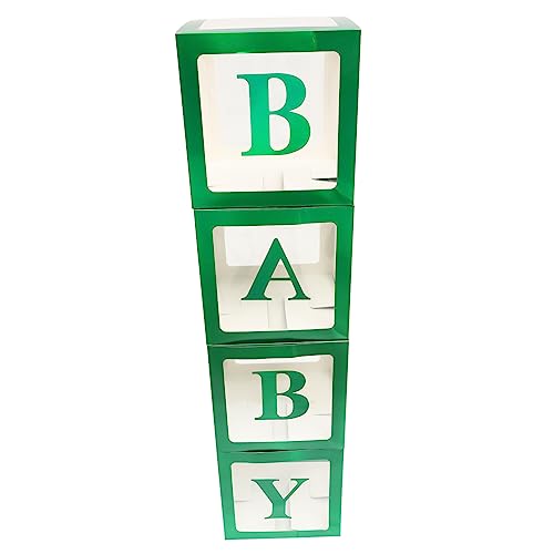 COLLBATH 1 Satz Boxen Ballon-Box Babyparty Hochzeitsballons Klare Babyblockade klare Luftballons Babyblöcke ballon box ballonbox hochzeitsdeko Boxen für Babyballons Papier Green von COLLBATH