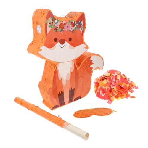 COLLBATH 1 Satz Fuchs-pinata Große Piñatas Geburtstag Piñata Pinata-kostüm Für Frauen Prinzessin Piñata Dinosaurier-pinata Autopinatas Für Geburtstagsfeier Fußball-piñata Papier Orange von COLLBATH