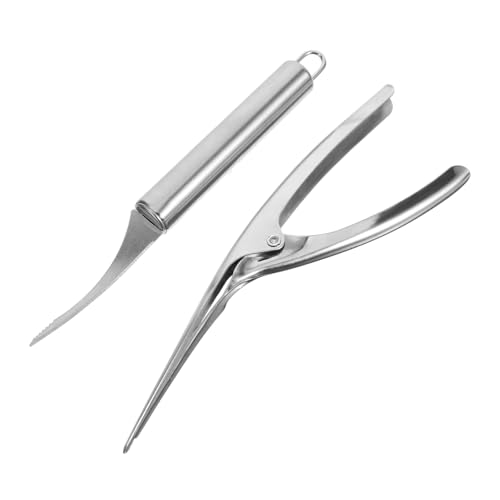 COLLBATH Shrimp Peeler 1 Satz Garnelen-drahtmesser Aus Edelstahl Ergonomischer Garnelenschäler Hausversorgung Fischschupper Professioneller Garnelenreiniger Garnelenschneider Werkzeug Rostfreier Stahl von COLLBATH