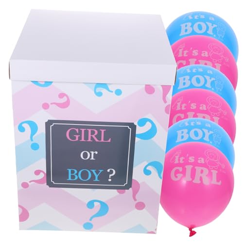 COLLBATH 1 Satz Kasten Geschlecht Rosa Party Mädchen Gender-reveal-dekor Dekorationen Für Babygeburtstage Geburtstagsdekorationen Aufdecken Luftballons -boxen -dusche-boxen Papier von COLLBATH