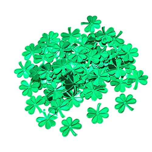 COLLBATH 1 Satz Kleeblatt-paillette Kleeblatt-ausschnitte Silbernes Konfetti Zonenpartydekorationen St. Patricks Day Konfetti Geburtstagstischdekorationen Grünes Konfetti Kleeblätter Green von COLLBATH