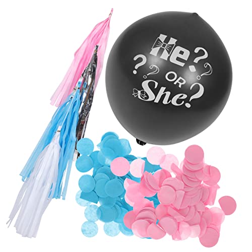 COLLBATH 1 Satz Partydekoration Für Jungen Oder Mädchen Schwarze Tischdeko -dekorationen Blaue Luftballons Partyschmuck Riesige Luftballons Babyballons Für Jungen Oder Mädchen Emulsion von COLLBATH