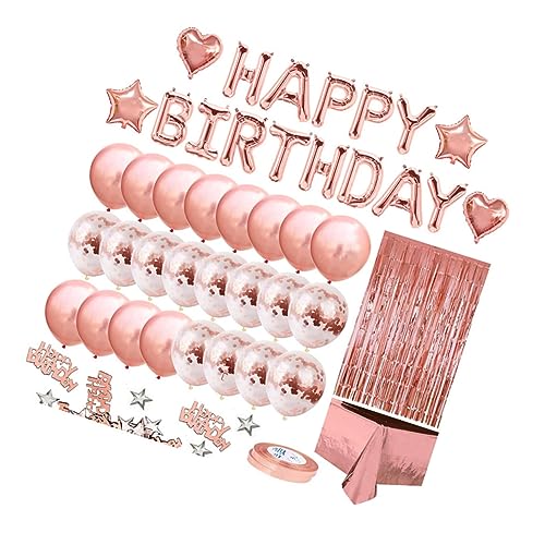 COLLBATH 1 Satz Roségold-ballon-set Roségoldenes Dekorationen Geburtstag Luftballons Ballons Geburtstag Partydekoration Kindergeburtstagsbanner Goldene Luftballons Herz Plastik von COLLBATH