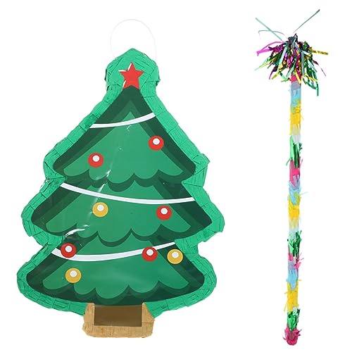 COLLBATH 1 Satz jahrestag weihnachtsmotiv weihnachtsbäumchen feierstahl bescherung Pinata- Party-Piñata Weihnachtsfeier Piñata Party-Dekoration zum Aufhängen Weihnachts-Piñata Papier von COLLBATH