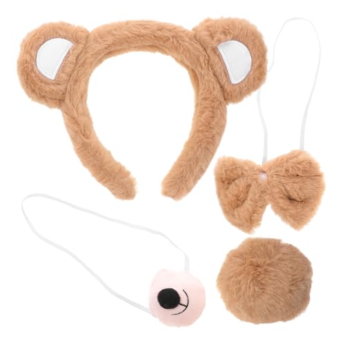 COLLBATH 1 Set Bärenkostüm Tierohr Haarbänder Bärenohr Stirnband Cosplay Stirnbänder Dress Up Tierohr Stirnband Tier Stirnband Kostüm Deko Stirnband Tierelement Stirnband von COLLBATH