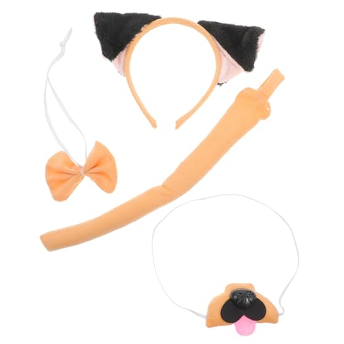 COLLBATH 1 Set Stirnband Cosplay Requisite Tierkopfbedeckung Cosplay Zubehör Tierschwanz Tierohr Haarbänder Party Kopfschmuck Hundekostüm Versorgung Partydekorationen Hundekostüm von COLLBATH