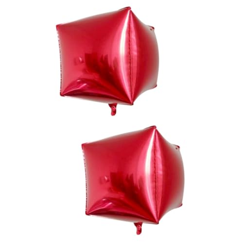 COLLBATH 10 Stück 24 quadratischer Ballon hochzeitsdeko kinderparty mitgebsel hochzeitdeko party decoration Würfel Ballons rote Folienballons 24-Zoll-Ballons würfel folienballons von COLLBATH