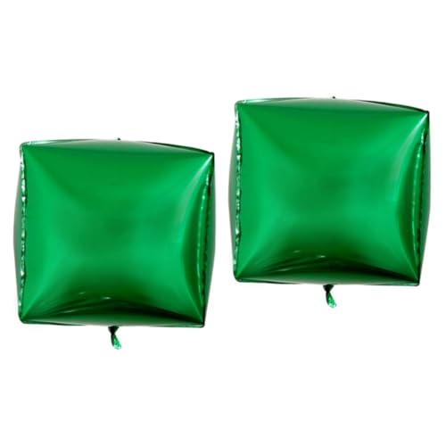 COLLBATH 10 Stück 24 würfel folienballons rote Folienballons goldene Luftballons Würfel Ballons Süßigkeiten Ballons Partyballons zahlen luftballon quadratischer Ballon 24-Zoll-Ballons Green von COLLBATH