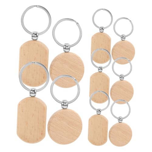 COLLBATH 10 Stück Gravierter Schlüsselanhänger Medaillon Schlüsselanhänger Des Deckels Blanko Schlüsselanhänger Anhänger Schlüsselanhänger Charms Holz Schlüsselanhänger Rohlinge DIY von COLLBATH