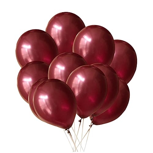 COLLBATH 100 Stück 12 Latexballons Halloween Luftballons Hochzeitsballons Dekorationen Rote Luftballons Weinrote Luftballons Runde Luftballons Babyparty Party Luftballons Klare von COLLBATH