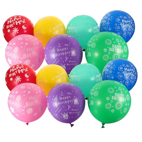 COLLBATH 100 Stück Happy Birthday Ballons Verdickte Latexballons Bunten Farben Geburtstagsparty Dekoration Für Fröhliche Feiern Inklusive Fledermaus Design Ideal Für Kinder Und von COLLBATH