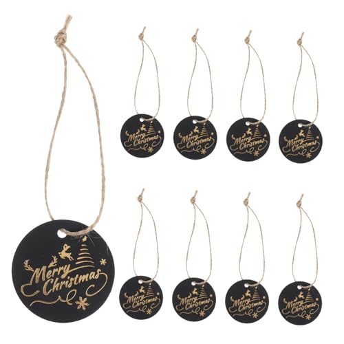 COLLBATH 100st Geschenkverpackungsanhänger Weihnachtsdekoration Weihnachts-tags Weihnachtsetikett Feiertag Hängende Tags Weihnachten Weihnachts-namensschilder Geschenkanhänger Black Papier von COLLBATH