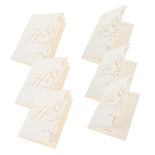 COLLBATH 10St Hochzeitskarte mit Heißprägung Hochzeitsdekorationen Hochzeitsöffner Zeremonie Schablonen Gold Zu wedding card hichzeitskarte handliche Gelübdekarten Gelübdebuch Spezialpapier von COLLBATH