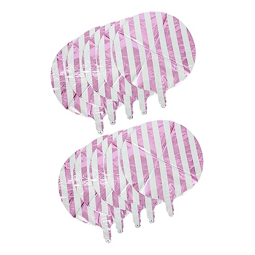 COLLBATH 10St runder gestreifter Ballon Hochzeitsballon Party Folienballon -Dusche-Ballon Babyballons weihnachtsdeko dekoration weihnachten Partyballons Ballon aus Aluminiumfolie Rosa von COLLBATH