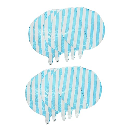 COLLBATH 10St runder gestreifter Ballon Luftballons zur Babyparty Folienballon hochzeitsdeko hochzeits dekoration Geburtstagsparty-Dekoration dekorativer Luftballon Aluminiumfolie Sky-blue von COLLBATH