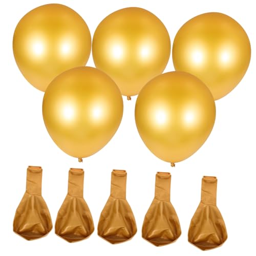 COLLBATH 10st Runder Latexballon Luftballons Für Kinderpartys Weihnachtsballons Geburtstagsfeier Ballon Party-ballon-dekor Luftballons Für Weihnachtsfeiern Hochzeitsballons Golden Emulsion von COLLBATH