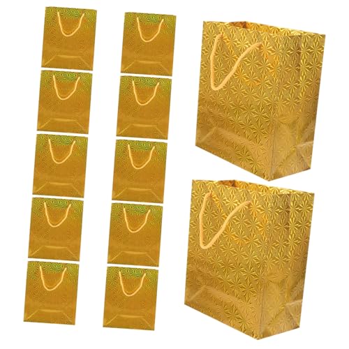 COLLBATH 12St Papiertüte überraschungstüte überraschung presents Partygeschenktüten süßer Wagen Weihnachtsdekorationen weihnachtsgeschenke große Geschenktüten kleine Geschenktüten Golden von COLLBATH