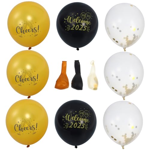 COLLBATH 14 Stück Neujahrsballons Neujahrsballon Für 2025 Ballons Für Party Neujahrsornamente Partygeschenk Ballon Für Neujahr Ballon Für Dekoration Partyballons Party Requisiten von COLLBATH