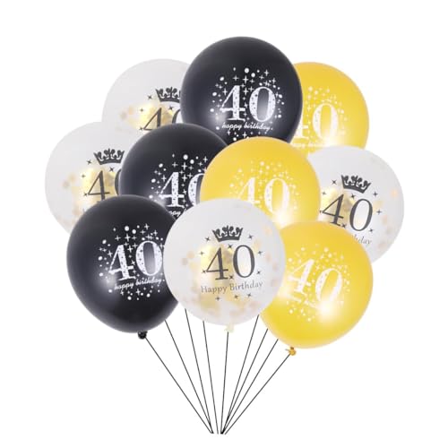 COLLBATH 15 Stück Digitale Konfetti Luftballons Dekorative Konfetti Luftballons Verschiedenen Farben Party Ballon Zubehör Für Geburtstagsfeiern Und Jubiläen Ideal Für 40 Jährige von COLLBATH