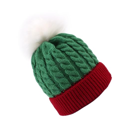 COLLBATH 1Stk Babymütze kinder wintermütze kinder weihnachtsmütze Kinder Skimütze wollmütze kinder Beanie warme Mütze weihnachtliche warme Strickmütze Mützen Wollmütze für Kinder Garn rot von COLLBATH