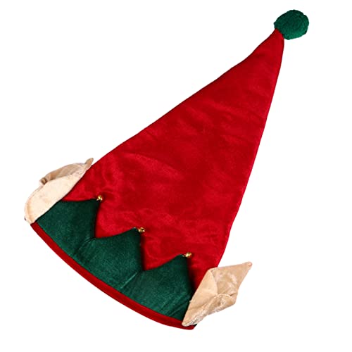 COLLBATH 1Stk Weihnachtselfenmütze weihnachts party weihnachten kleidung santa hats Weihnachtsmütze Weihnachtskopfschmuck Hutschachtel Elfenhut mit Glocke Zubehör für Partykostüme Stoff von COLLBATH