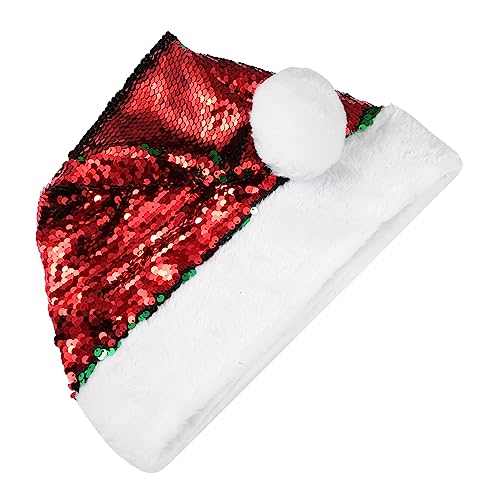 COLLBATH 1pc Weihnachtsmütze Pailletten Santa Hats Xmas Party Cap Glänzende Weihnachtsmütze Für Party von COLLBATH