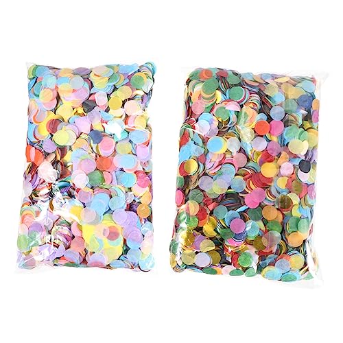 COLLBATH 2 Sätze Disc-Kopierpapier metallisches Konfetti Ballon Pailletten Konfetti glitzerndes Konfetti runden konfettiballone hochzeitsideen Hochzeitsverzierungen Konfetti-Kreise Colorful von COLLBATH