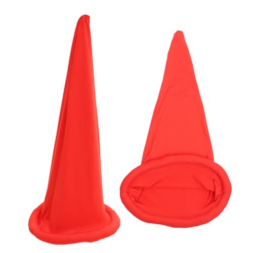 COLLBATH 2 Stück Cosplay Zubehör Gnome Kostüm Cosplay Kostümzubehör Zaubererhut Halloween Cosplay Kostüm Weihnachtshüte Partyhut Zwergenhut Gruselige Halloween Mütze Kappe Polyester Rot von COLLBATH