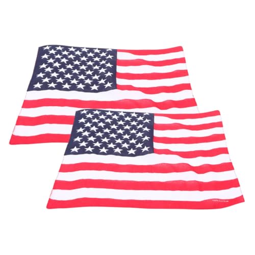 COLLBATH 2 Stück Schal Taschentuch Unabhängigkeitstag Amerikanische Flagge Halstuch Usa Halstuch Bandana Für Damen Und Herren Amerikanisches Bandana Amerikanische Flagge von COLLBATH