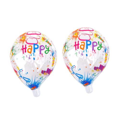 COLLBATH 2 Stück Transparenter Pop Ball Ballon Bunte Ornamente Luftballons Dekorationen Ornamente Für Festival Atmosphäre Layout Requisiten Geburtstagsballons Geburtstagsballon von COLLBATH