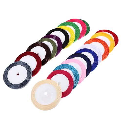 COLLBATH 20 Rollen DIY Satinband Geschenkband Verschiedene Farben Band Für Blumenstrauß Weihnachtsband Strumpffüller Bastelbänder Aus Polyester von COLLBATH