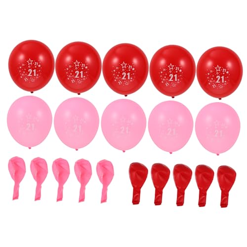 COLLBATH 20 Stück Luftballons Zum 21 Geburtstag Bunte Dekorationsluftballons Für Geburtstagspartys Hintergrunddekoration Für Feiern Ideal Für Jubiläen Und Feste von COLLBATH