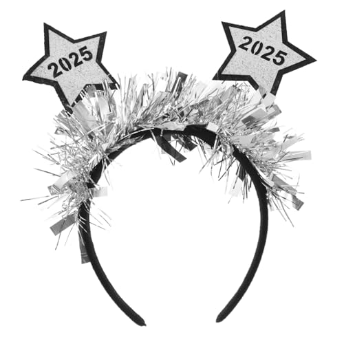 COLLBATH 2025 Sterne Stirnband Duschkopfband Silvester-kopfbedeckung Haarschmuck Für Das Neue Jahr Mardi Gras Kopfschmuck Geburtstag Haarband Frohes Neues Stirnband Haarkrone Grüßer von COLLBATH