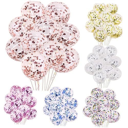 COLLBATH 20St Pailletten Latexballons Hochzeitsballons klare Partyballons Zubehör für Partydekoration roségoldene Konfettiballons Hochzeitskonfetti konfettiballone luftballons wasserballons von COLLBATH