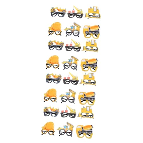 COLLBATH 24 Paare Brillen für Baufahrzeuge Partybrillen orangefarbene Brille Brillenstütze Lastwagen für Kinder kinderkleider kinderkleidung dekorative Brillen Neuartige Partybrille Stoff von COLLBATH