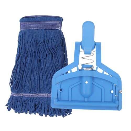 COLLBATH 2St Moppkopf-Clip Baumwollgarn flecken entfernen Mops für die Bodenreinigung Moppschrubber Ersatzkopf für die Scheuerbürste Bodenbürste Moppkopfklemme Rostfreier Stahl Blue von COLLBATH