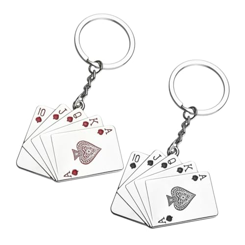 COLLBATH 2er Set Spielkarten Schlüsselanhänger Kreative Pokerkarten Anhänger Für Taschen Rucksäcke Und Als Und Schlüsselanhänger Für Kartenspieler von COLLBATH